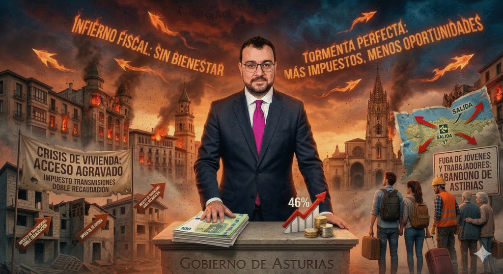 Asturias vive en una eterna crisis y el Gobierno asfixia a los ciudadanos con impuestos